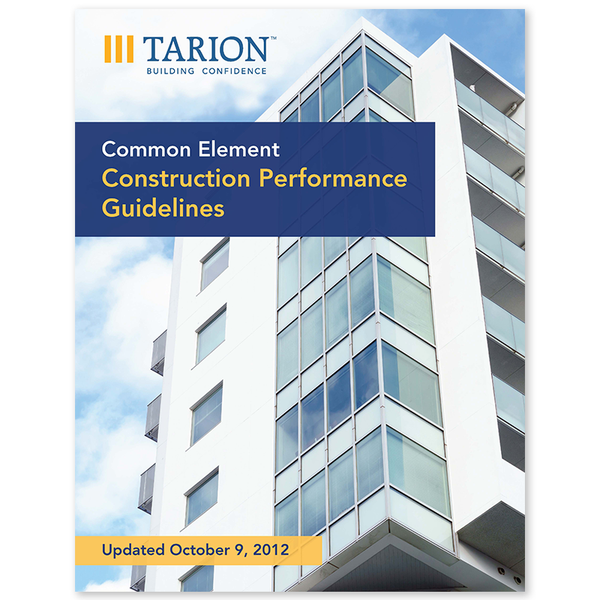 Common Element Construction Performance Guidelines